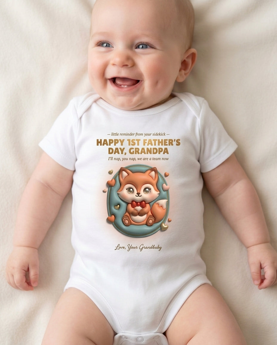 TotKind - Fox Nephew Sidekick for Grandpa FD - Baby Onesie
