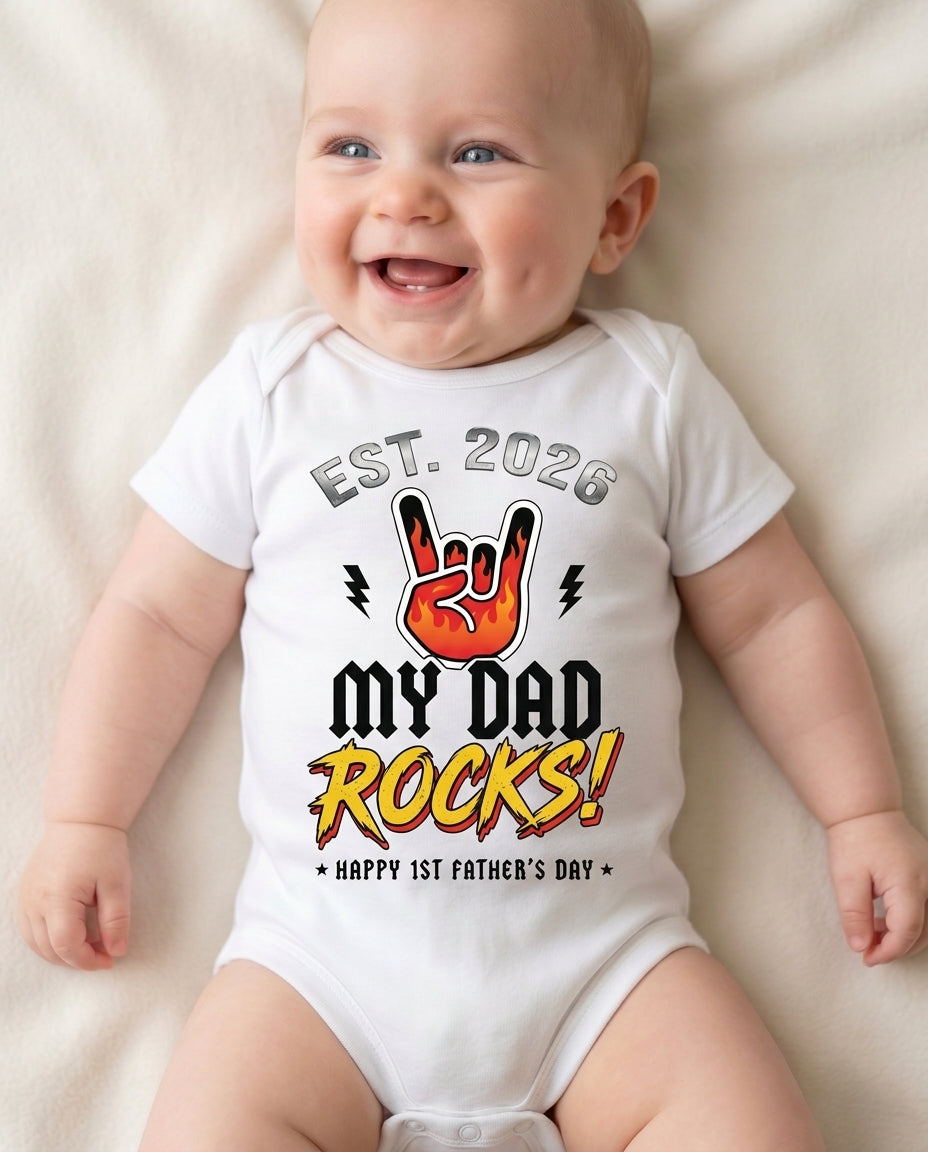 TotKind - My Dad Rocks - Baby Onesie
