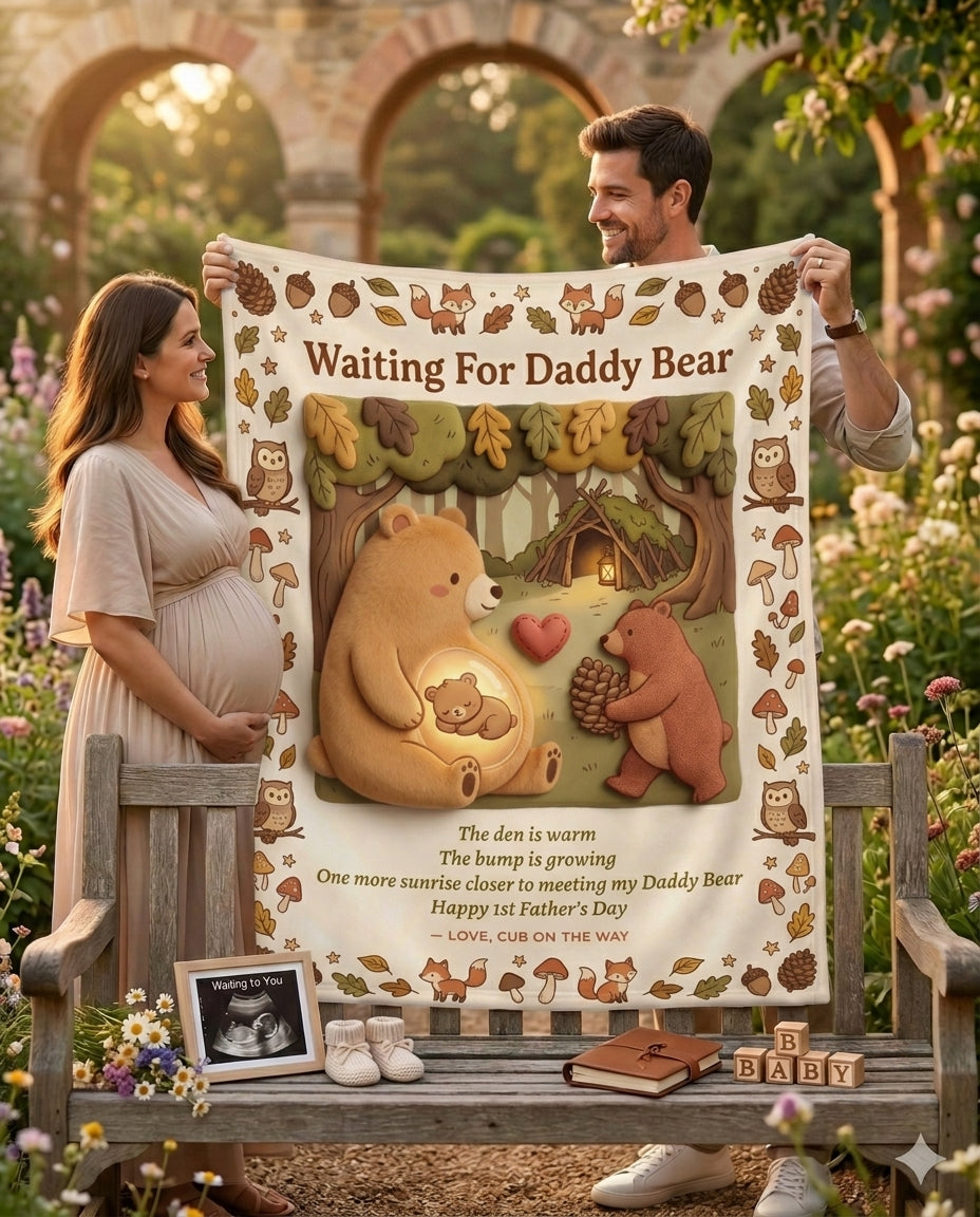 TotKind - Waiting For Daddy Bear - Blanket