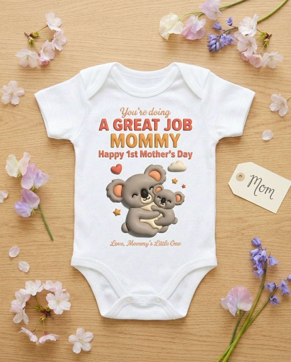 TotKind - Koala Great Job First Mothers Day - Baby Onesie