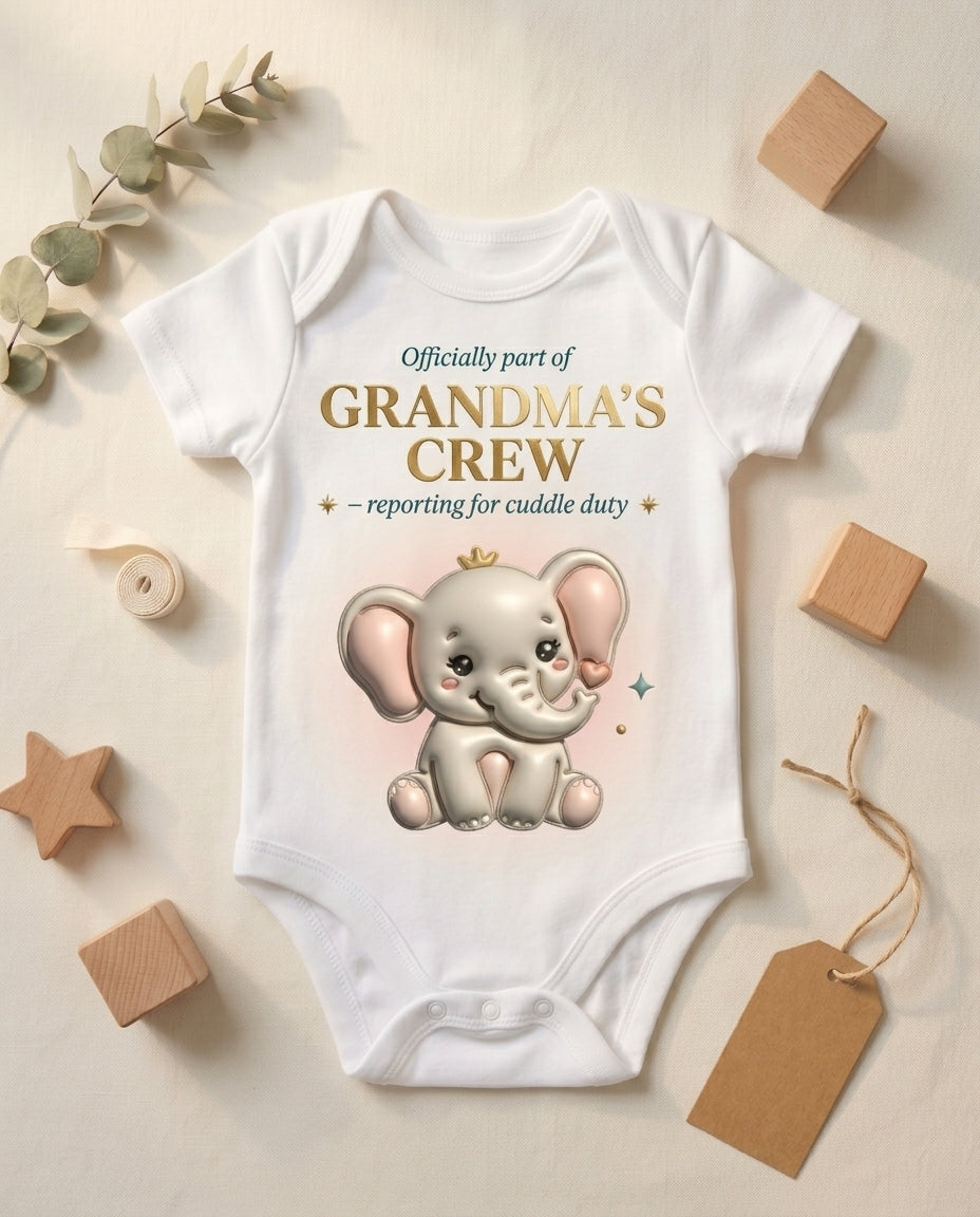 TotKind - Elephant Grandmas Crew - Baby Onesie
