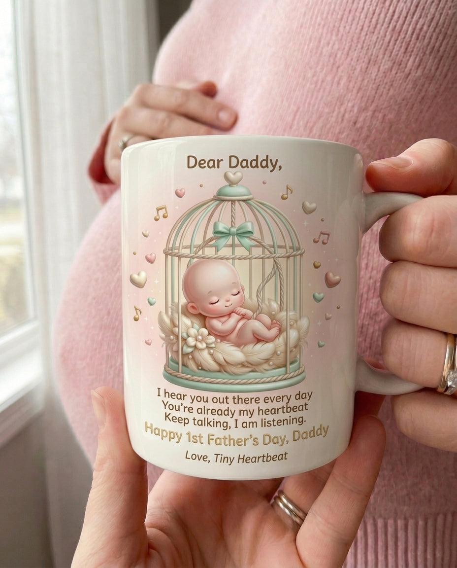 TotKind - Vintage Birdcage Swing Nest Bump H-07 heartbeat an - Mug - 15052026