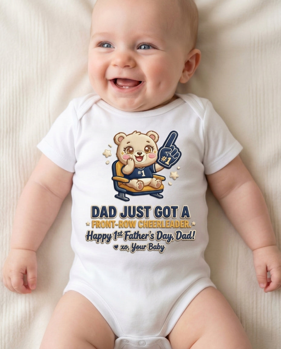 TotKind - Front-Row Cheerleader Bear - Baby Onesie
