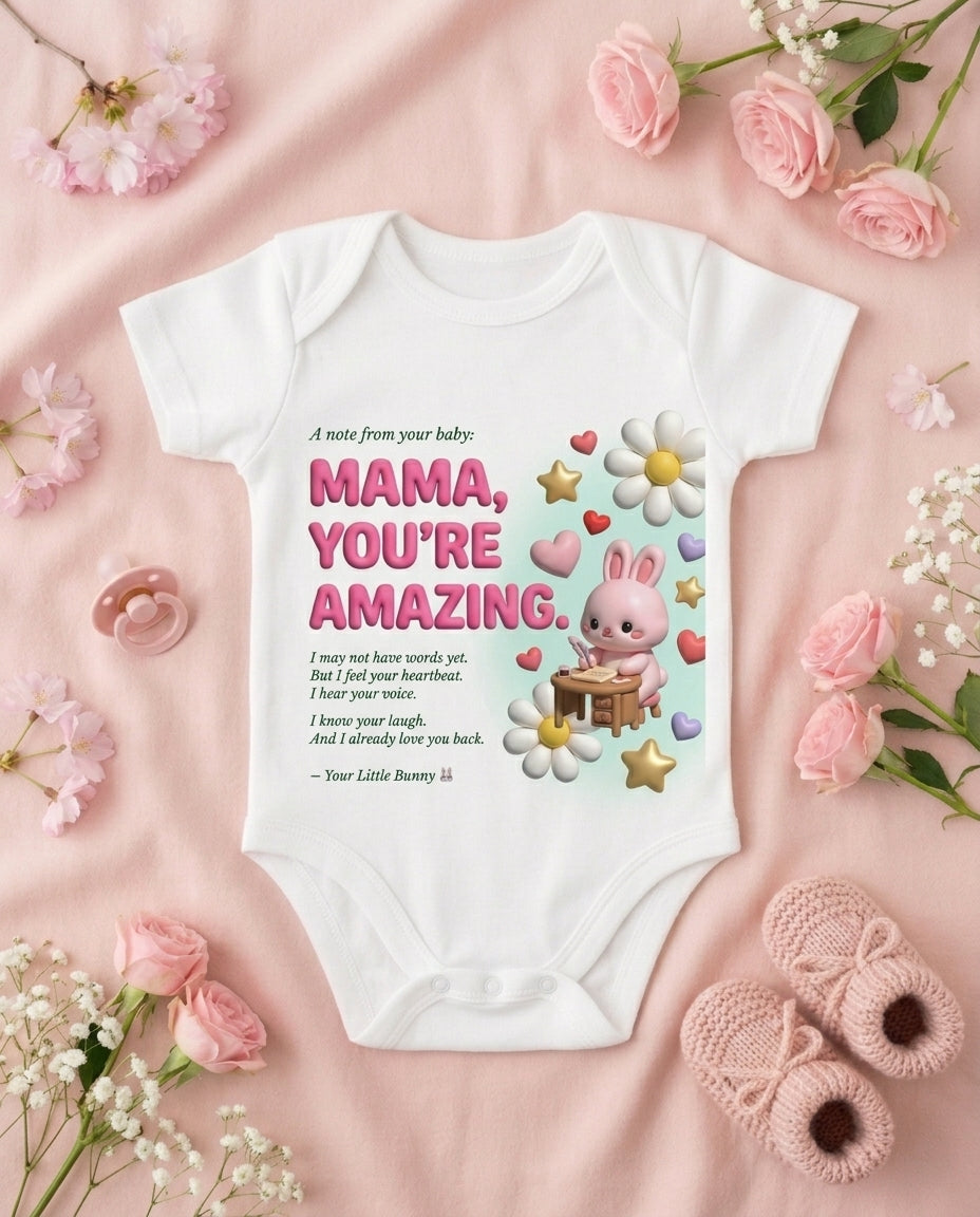 Bunny Amazing Mama Baby Onesie