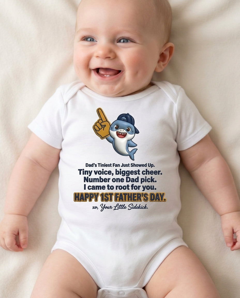 TotKind - H14 Little Shark Species Swap on Foam-Finger Bear v2 - Baby Onesie - 19052026