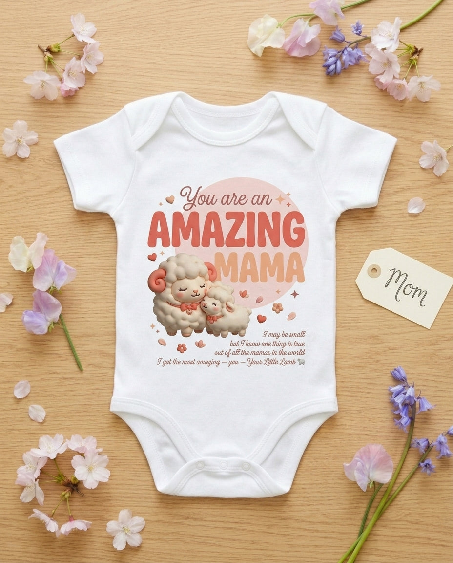 TotKind - Lamb Amazing Mama - Baby Onesie