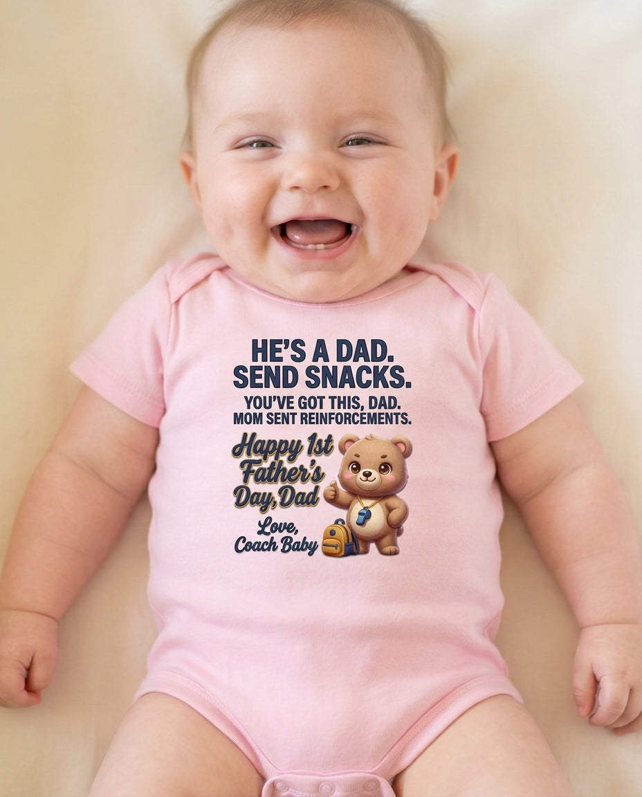 TotKind - You Got This Dad v3  Coach Baby  Reddit-Mom Reinfo - Baby Onesie - 10052026