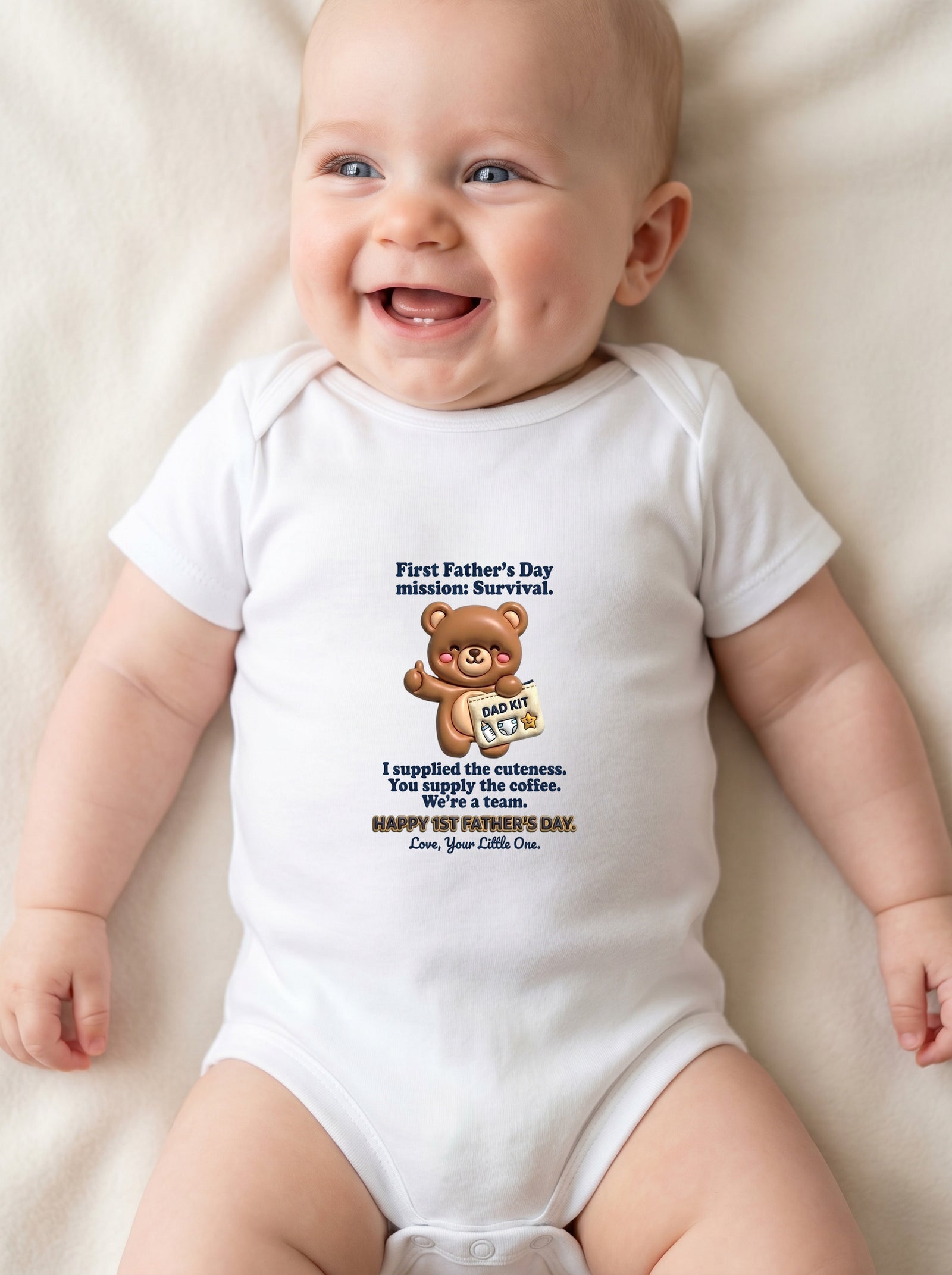 TotKind - CF3 H21 Drop Imperative Tail  Otter With Heart-Peb - Baby Onesie - 20052026