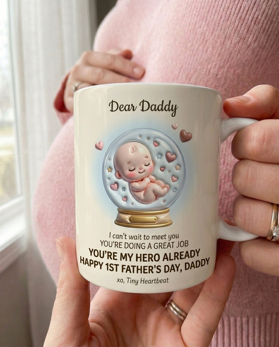 TotKind - Snowglobe Tiny Heartbeat Quote A - Mug - 14052026