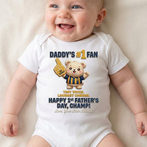 TotKind - Daddys Number One Fan Foam Finger Bear - Baby Onesie