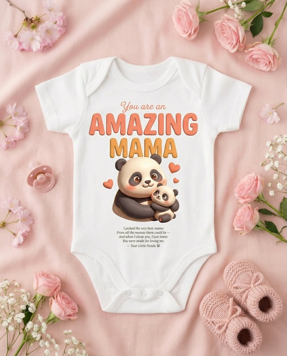 TotKind - Panda Amazing Mama Warm Palette - Baby Onesie
