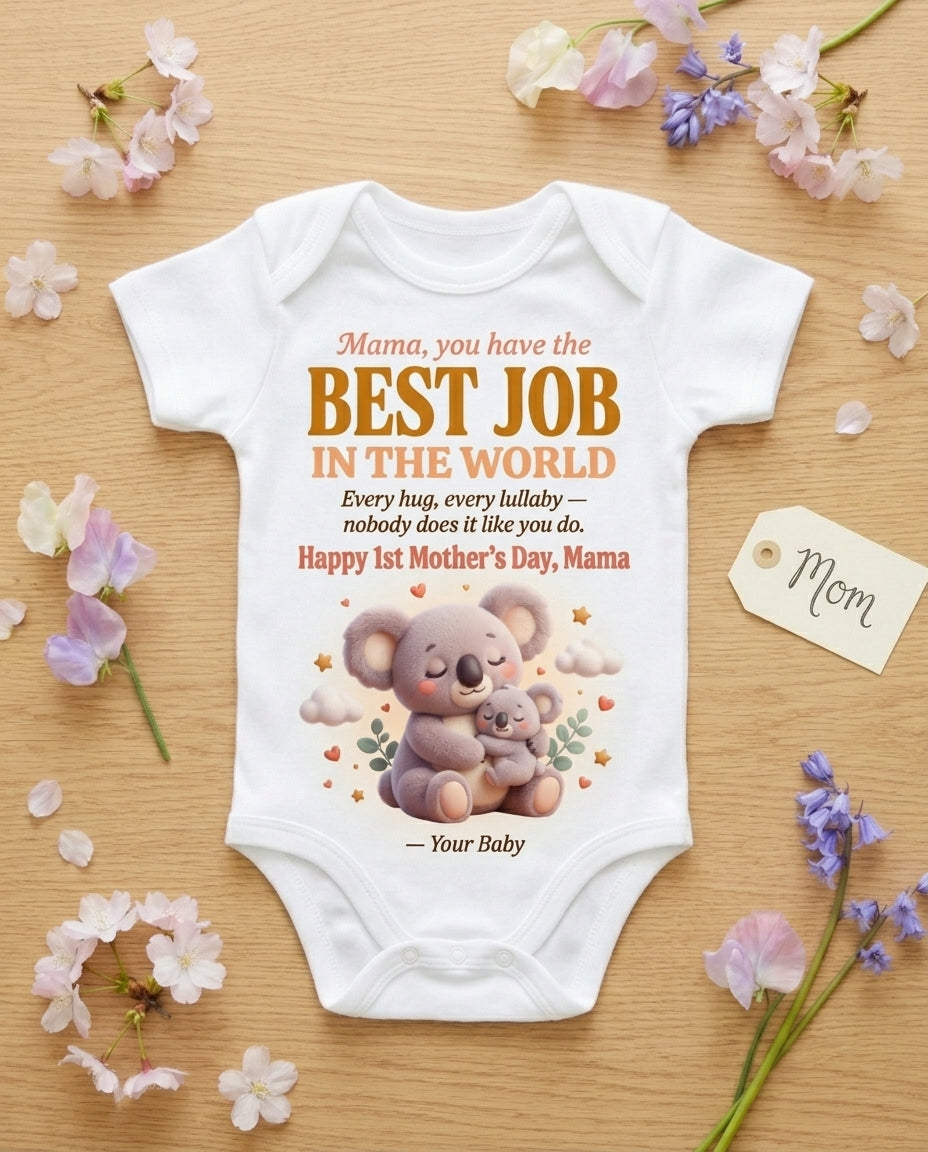 TotKind - Koala Best Job Mama - Baby Onesie