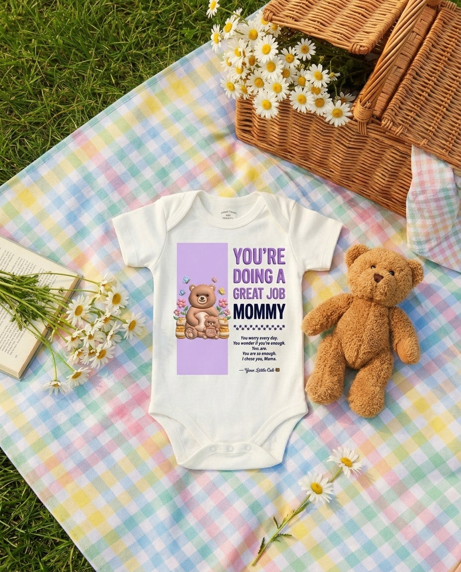 Bear Cub You Are Enough Baby Onesie