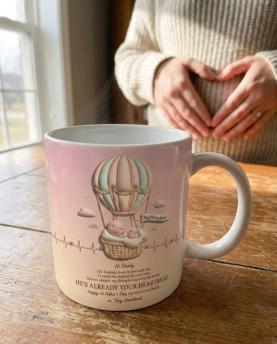 TotKind - NEW2 Pastel Hot Air Balloon Cradle Bump Mug with H - Mug - 20052026
