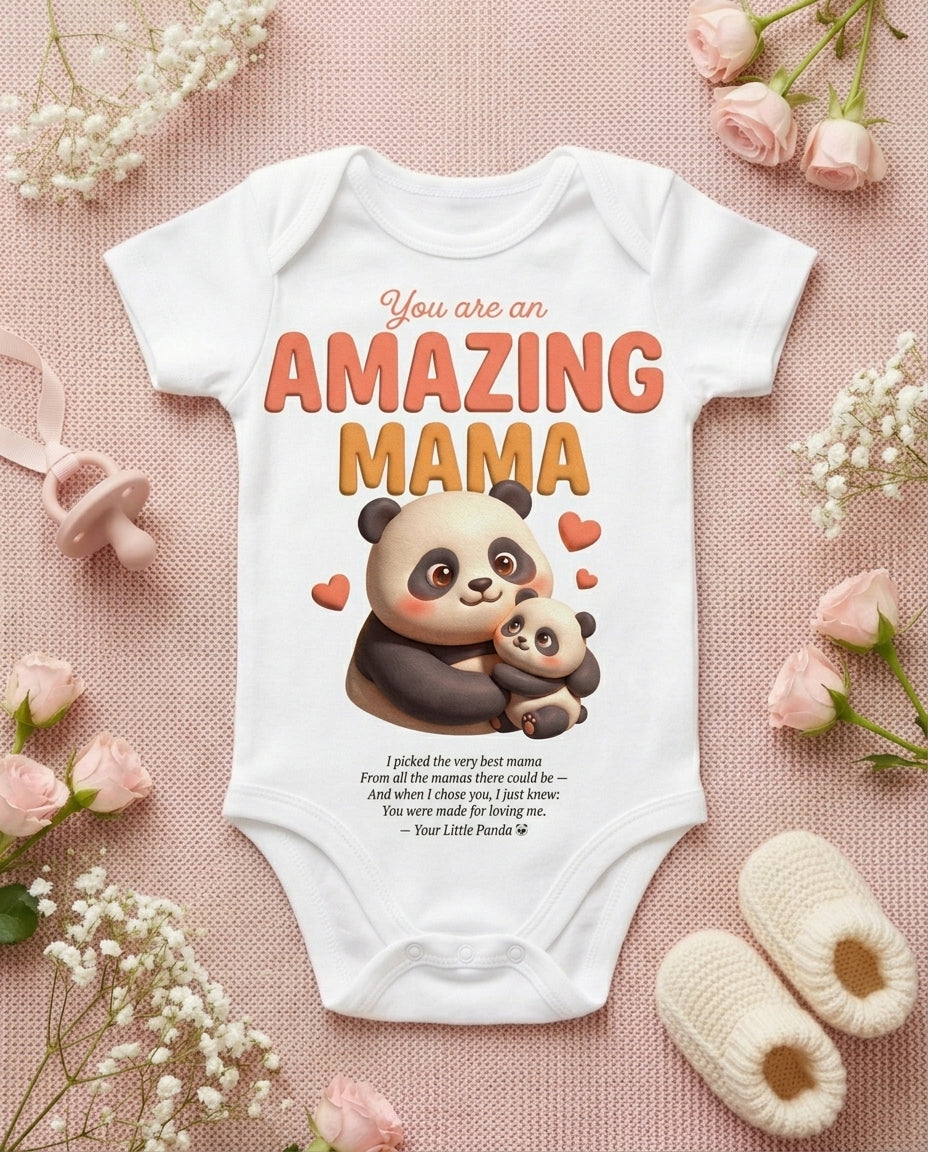 TotKind - Panda Amazing Mama Warm Palette - Baby Onesie
