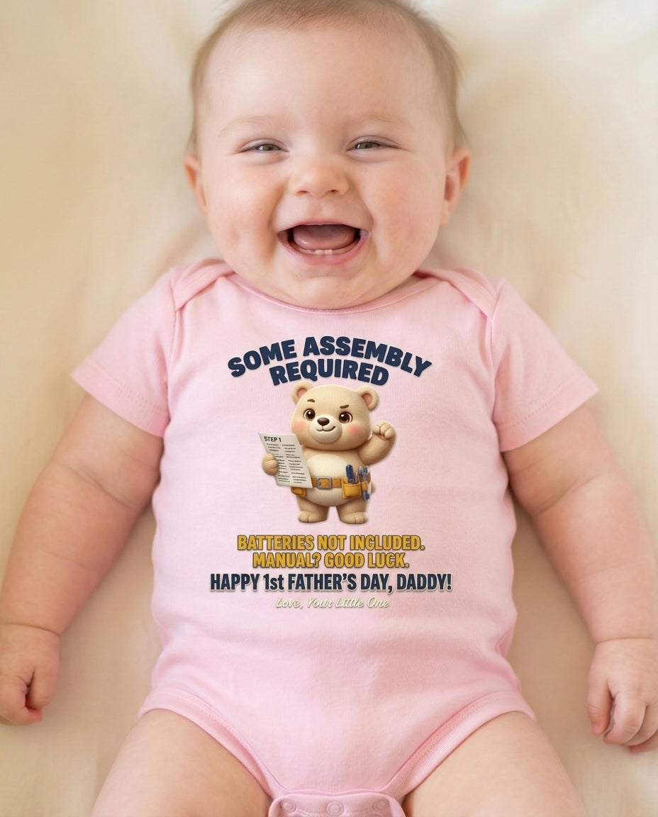 TotKind - Some Assembly Required Toolbelt Bear - Baby Onesie