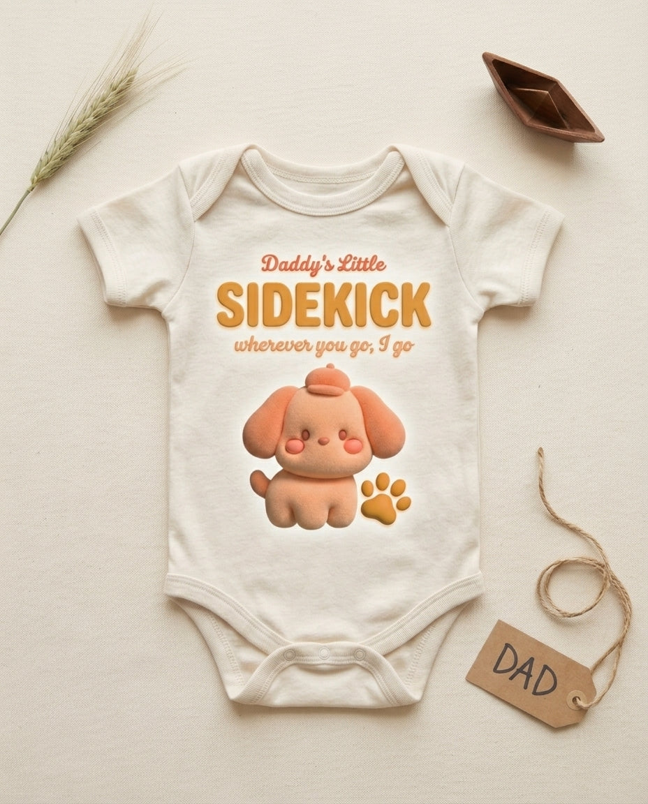 TotKind - Puppy Dads Little Sidekick - Baby Onesie