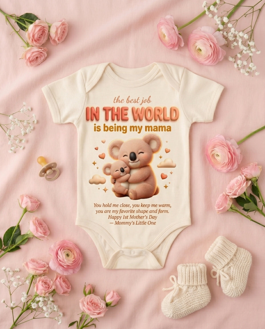 TotKind - Koala Best Job in the World  1st Mothers Day - Baby Onesie