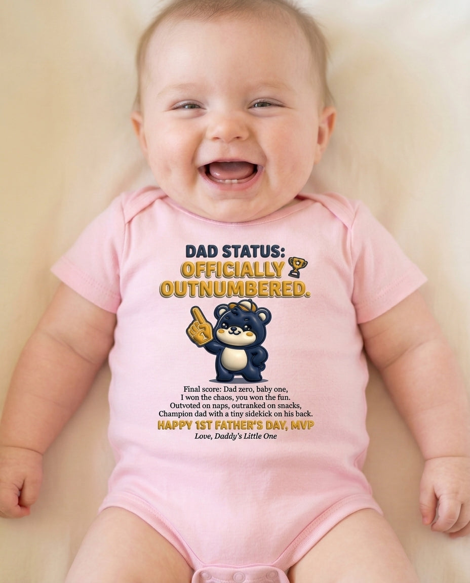 TotKind - Officially Outnumbered - Baby Onesie