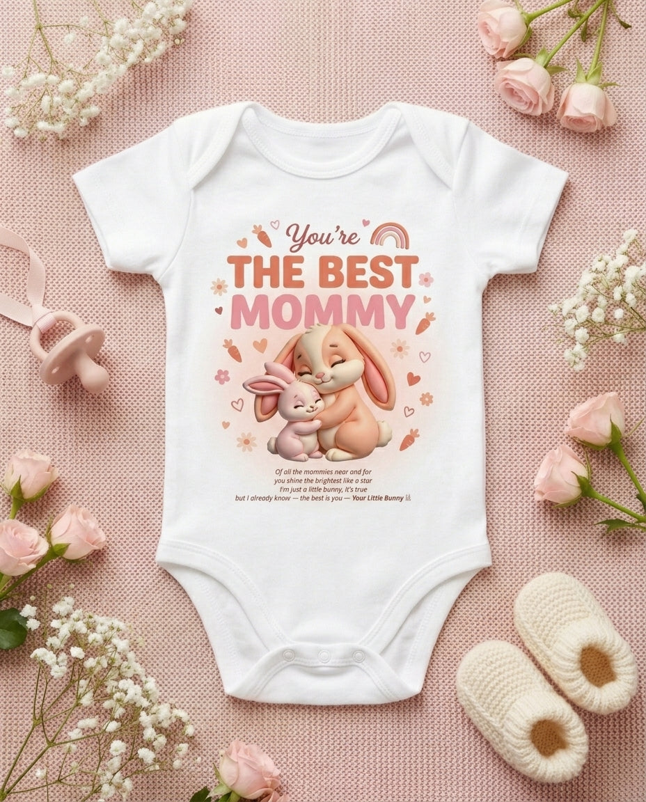 TotKind - Bunny Youre the Best Mommy - Baby Onesie