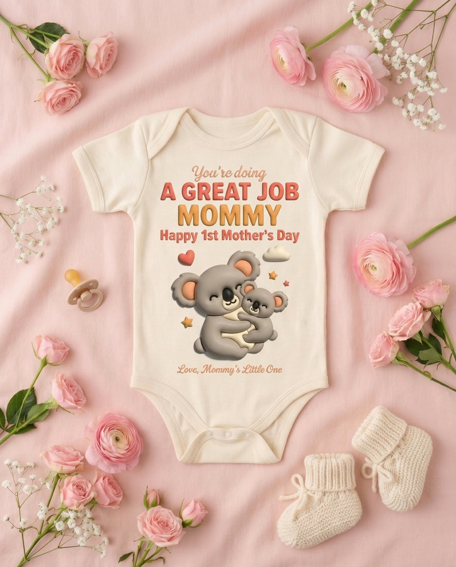 TotKind - Koala Great Job First Mothers Day - Baby Onesie