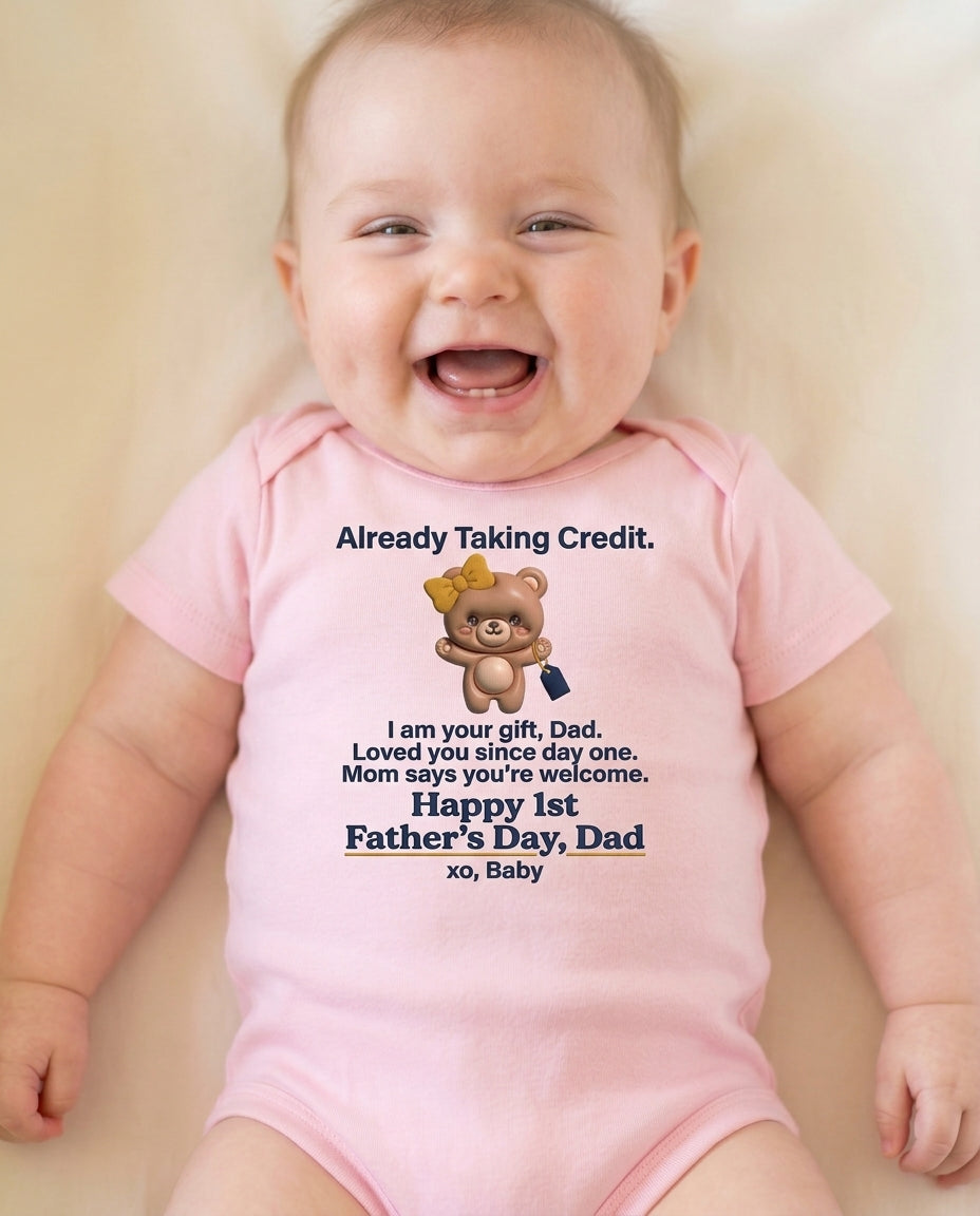 TotKind - Gift Bear v4  Already Taking Credit  FDB Reddit Bo - Baby Onesie - 10052026