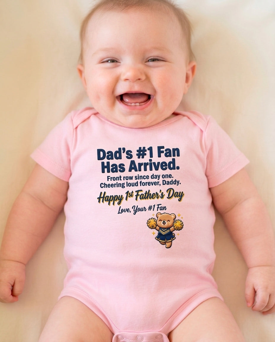 TotKind - Cheerleader Bear v3  Day One Fan Joint Port - Baby Onesie - 09052026