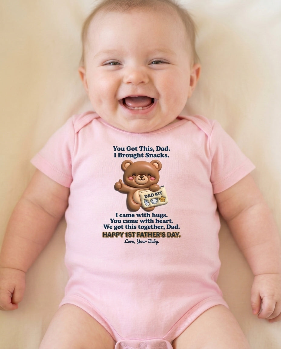 TotKind - You Got This Dad v2  Survival Kit Bear FDA anti-pa - Baby Onesie