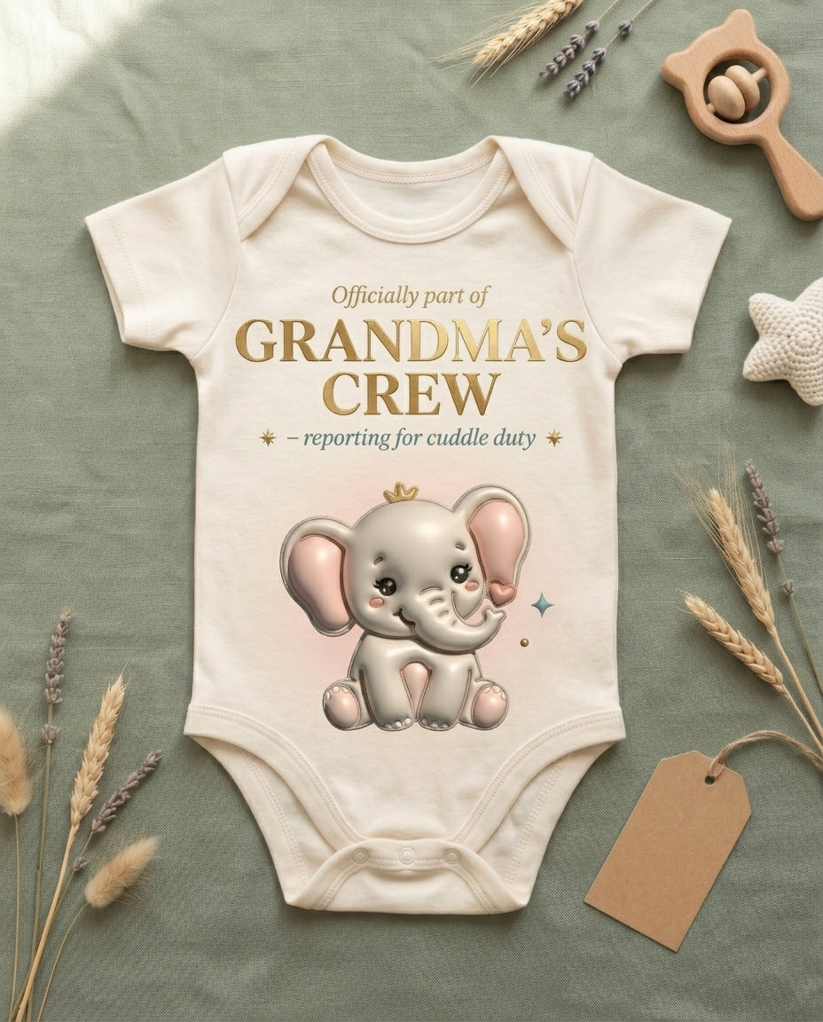 TotKind - Elephant Grandmas Crew - Baby Onesie