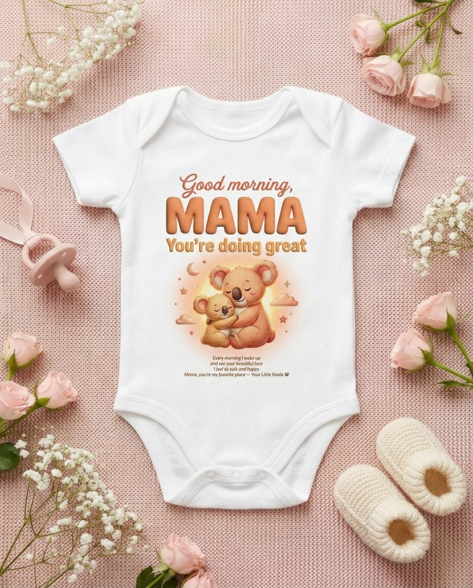 TotKind - Koala Good Morning Mama - Baby Onesie