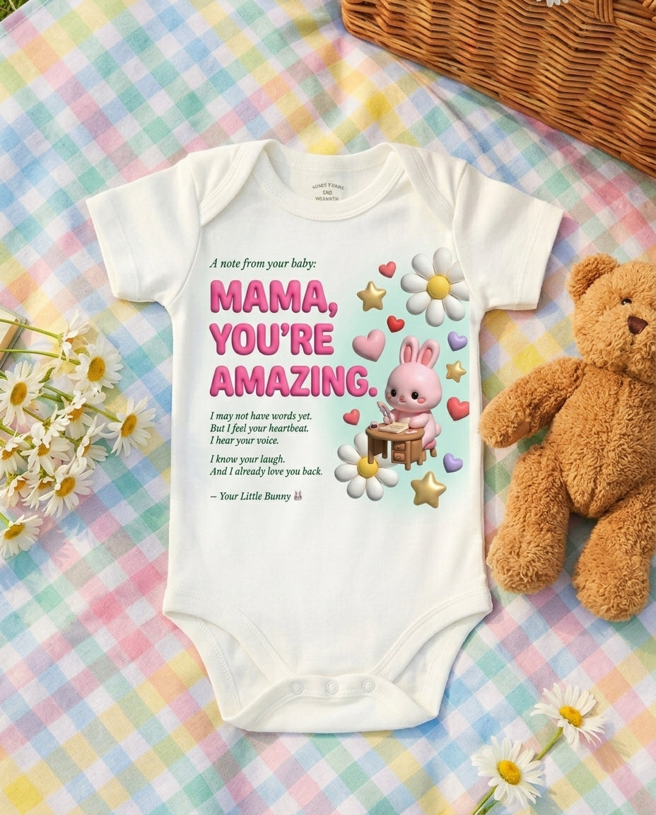 Bunny Amazing Mama Baby Onesie