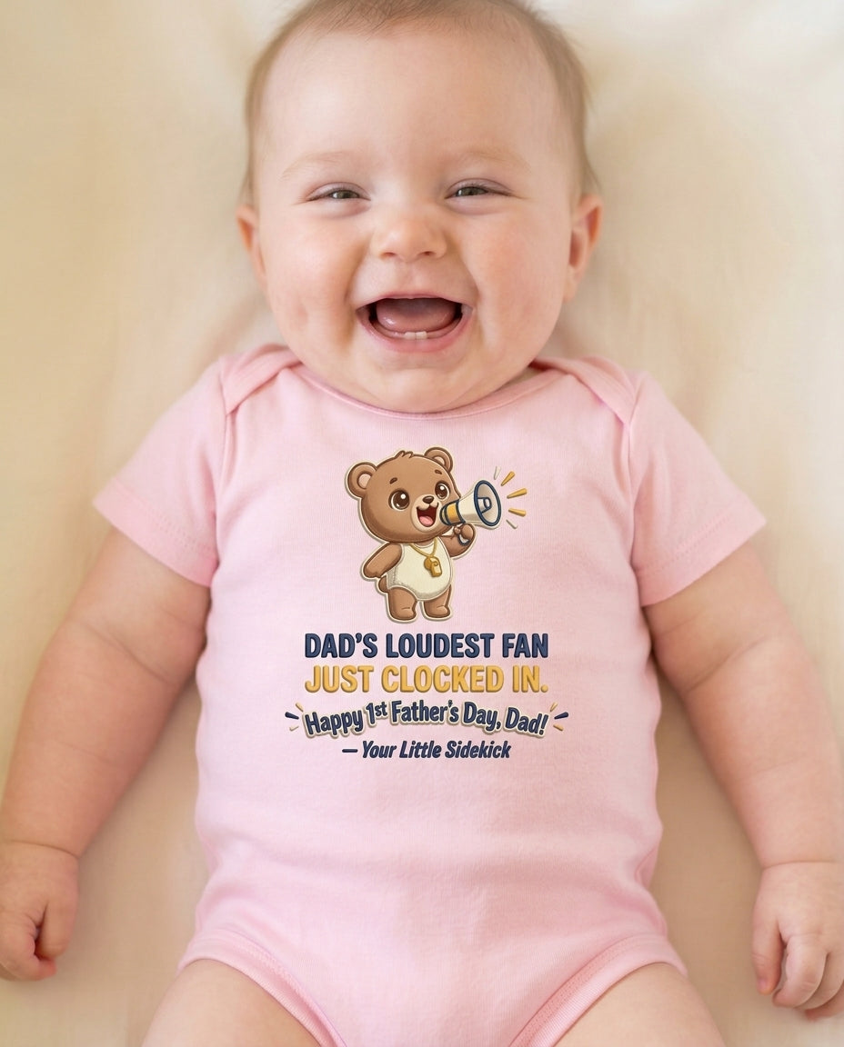 TotKind - Loudest Fan Just Clocked In - Baby Onesie