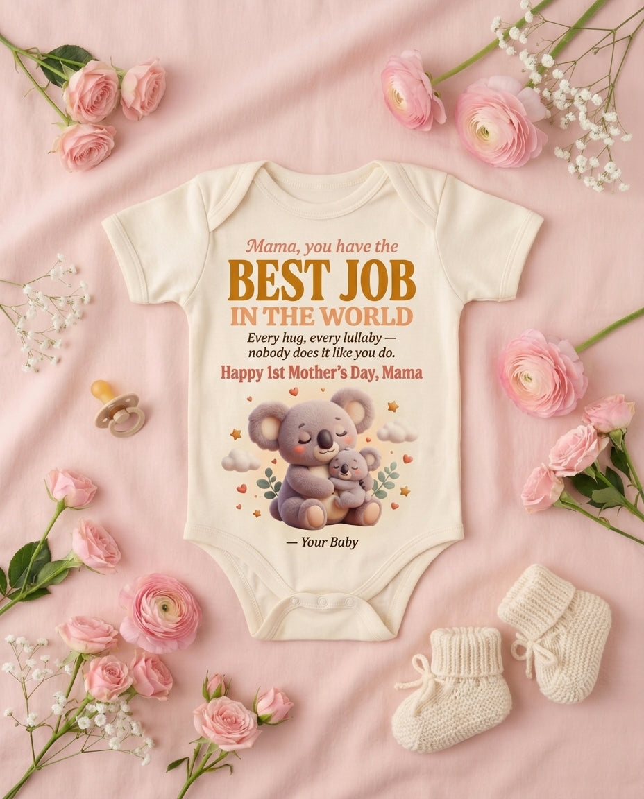 TotKind - Koala Best Job Mama - Baby Onesie