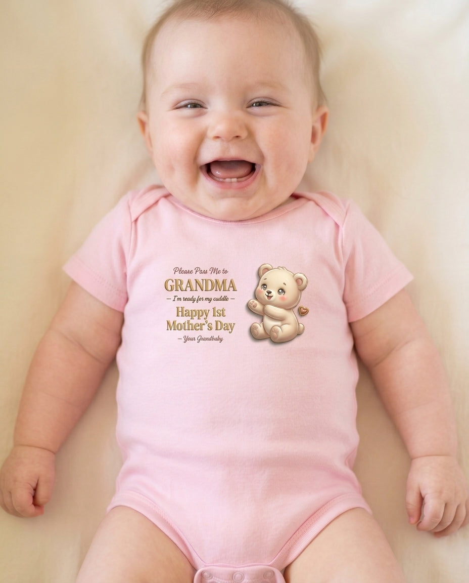 TotKind - Bear Grandma 1st Mother's Day - Baby Onesie