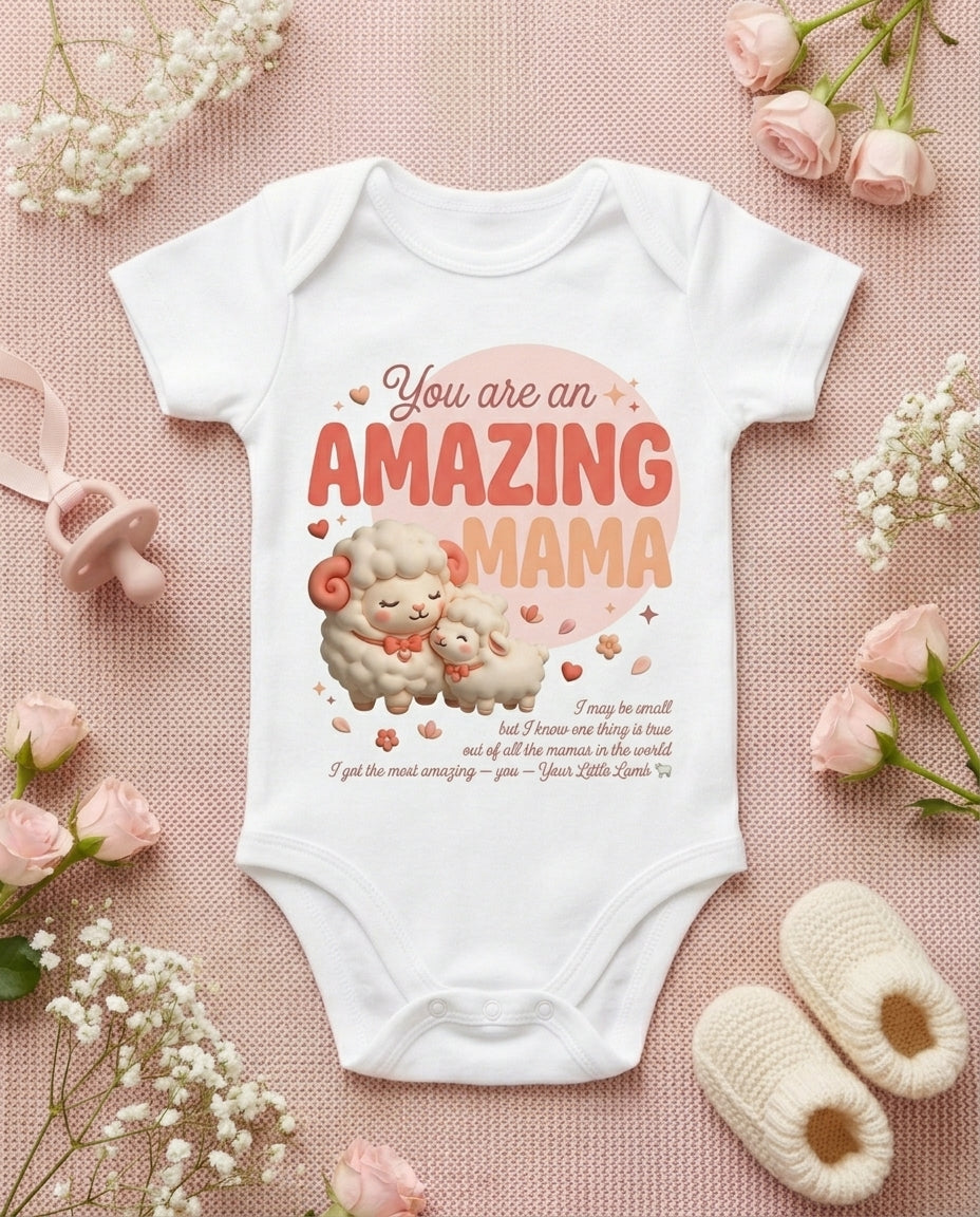 TotKind - Lamb Amazing Mama - Baby Onesie