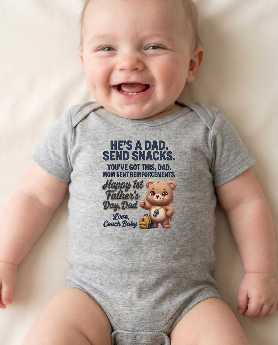 TotKind - You Got This Dad v3  Coach Baby  Reddit-Mom Reinfo - Baby Onesie - 10052026