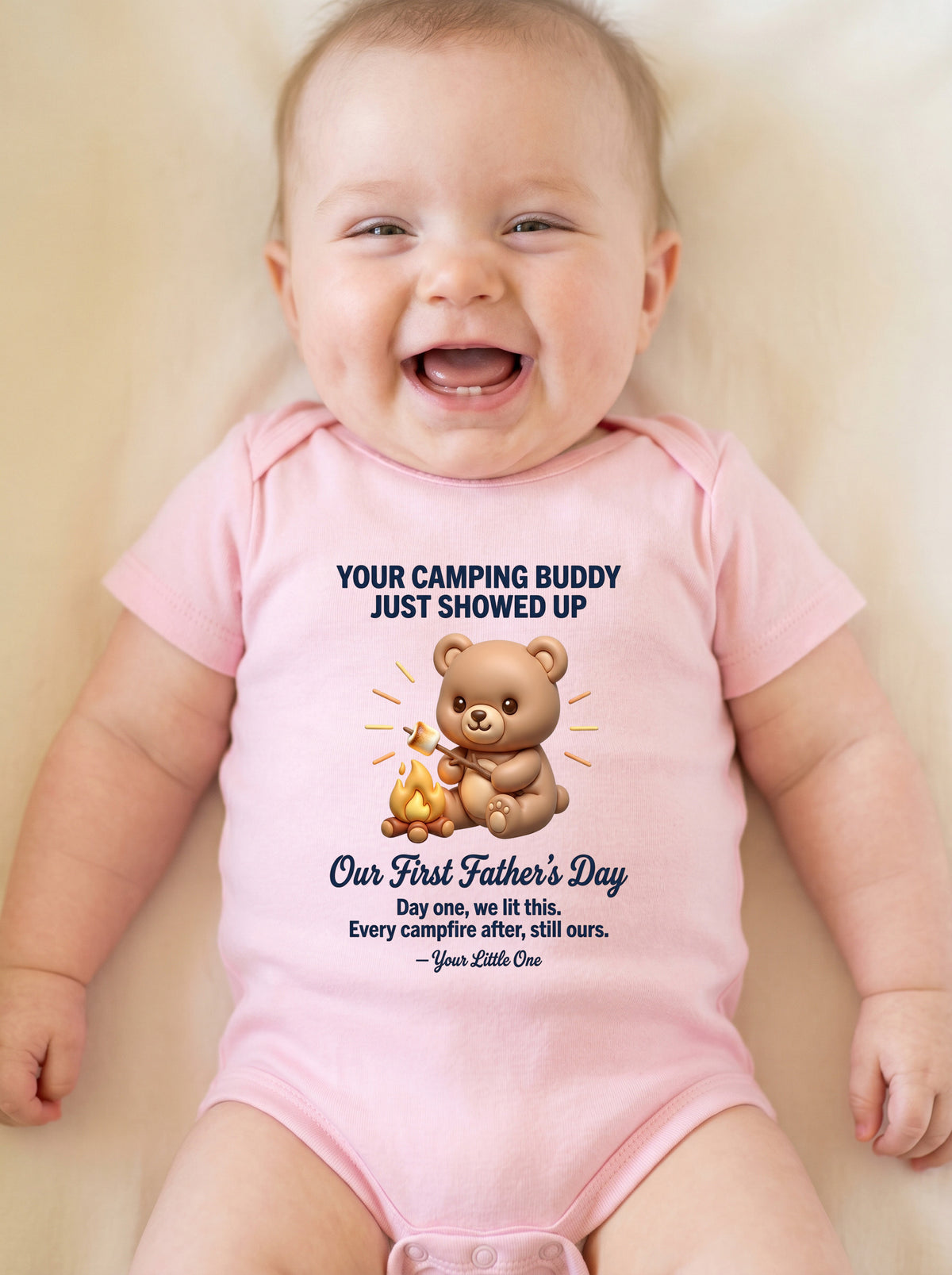 TotKind - NEW Campfire Buddy Bear Our First - Baby Onesie - 21052026