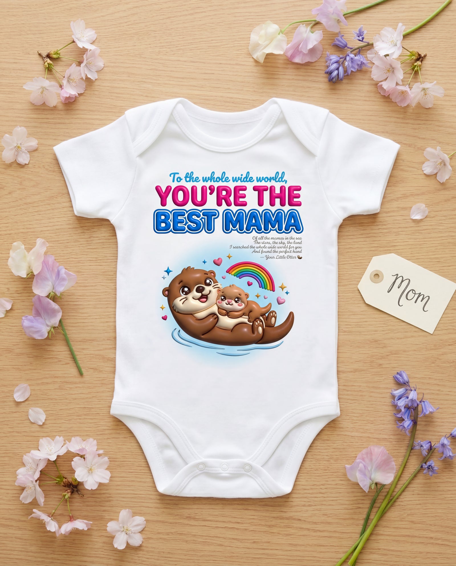 Otter You're the Best Mama Baby Onesie