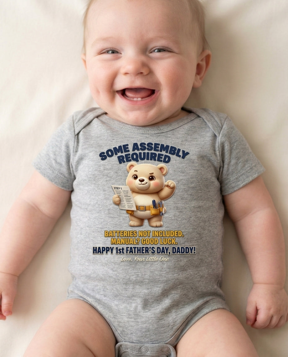 TotKind - Some Assembly Required Toolbelt Bear - Baby Onesie