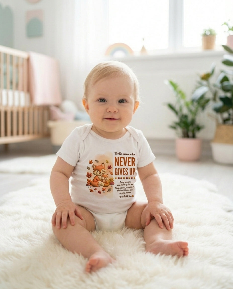 Fox Never Gives Up Baby Onesie