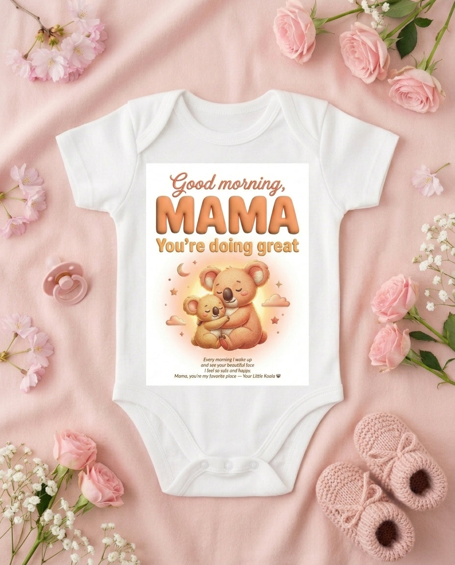 TotKind - Koala Good Morning Mama - Baby Onesie