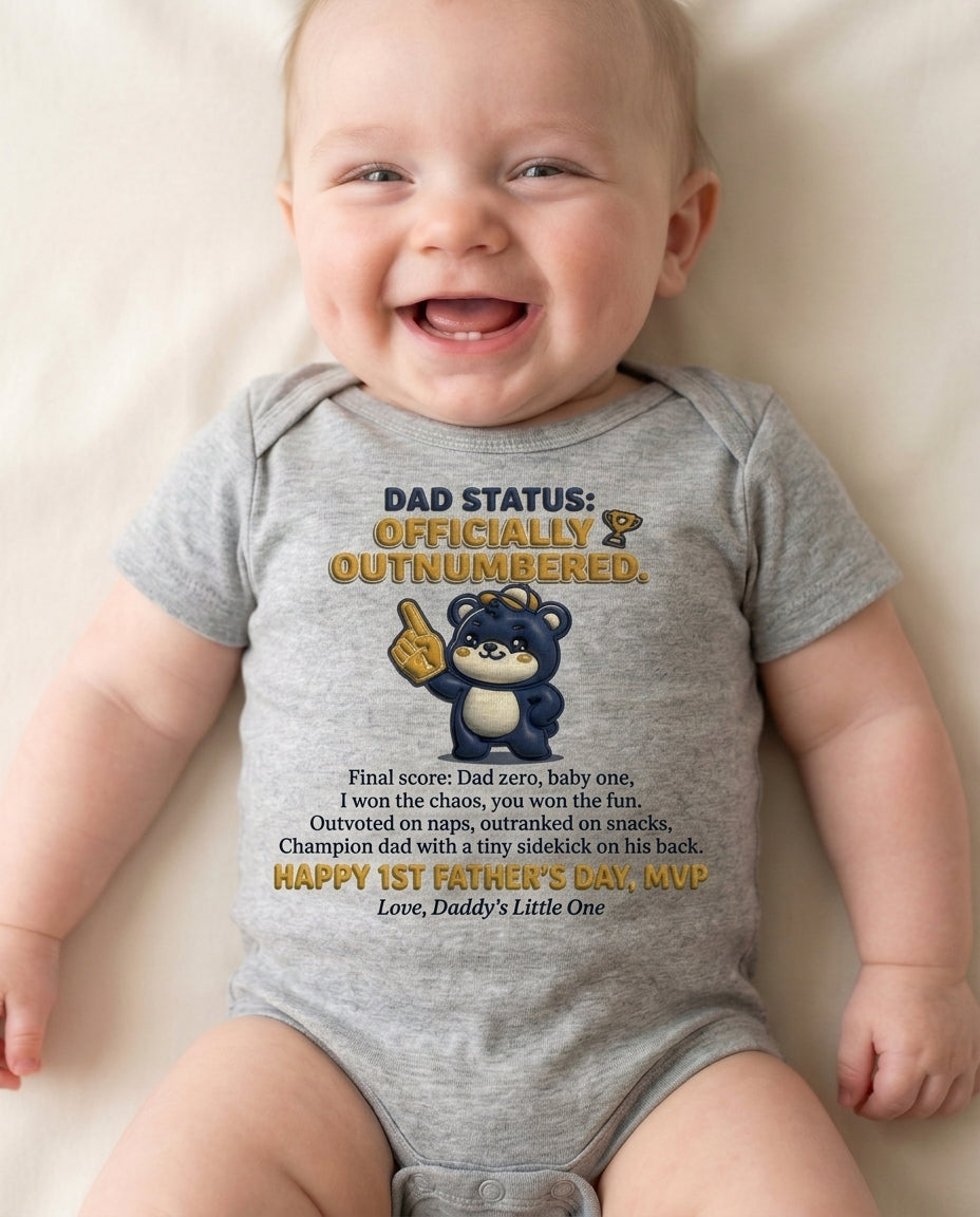 TotKind - Officially Outnumbered - Baby Onesie