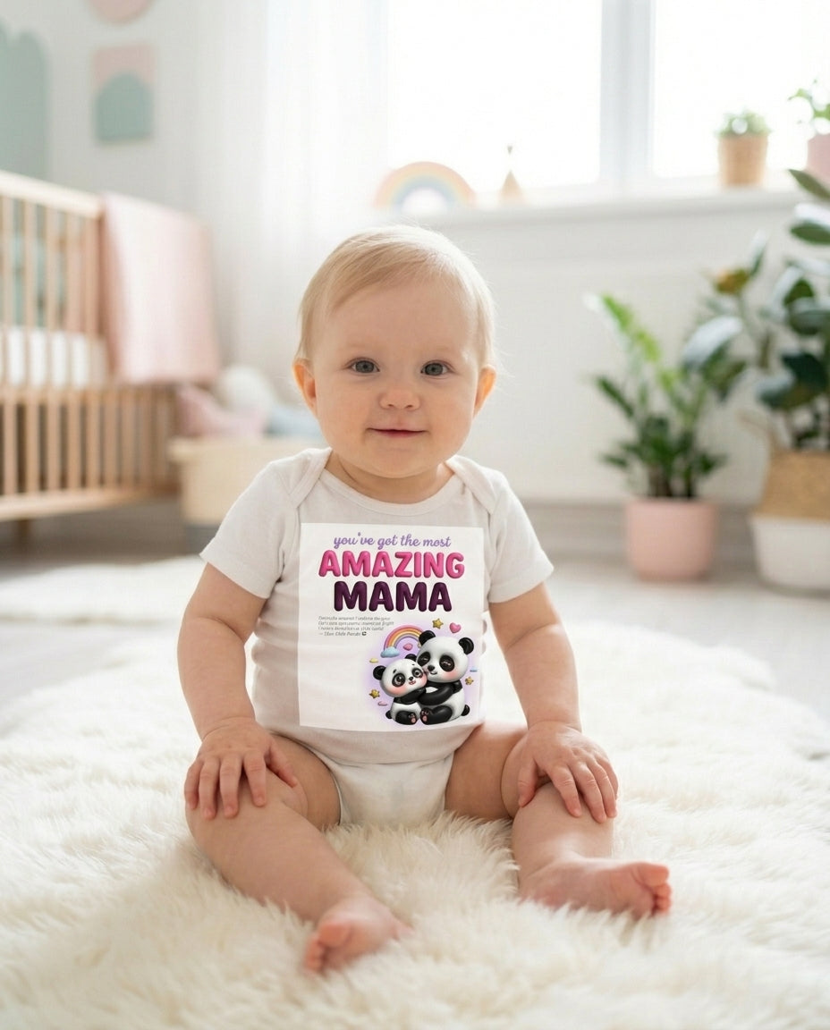 Panda Amazing Mama Baby Onesie