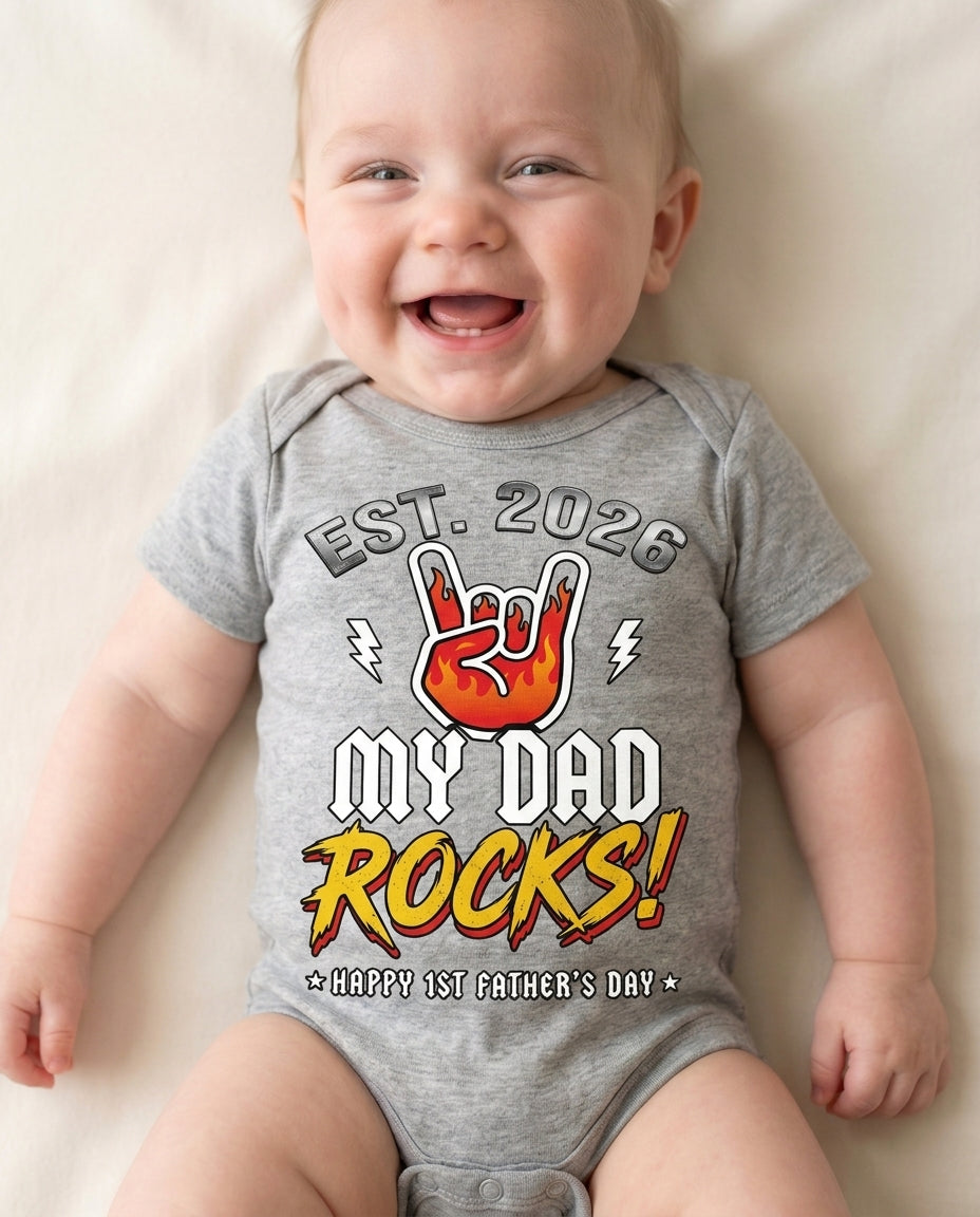 TotKind - My Dad Rocks - Baby Onesie