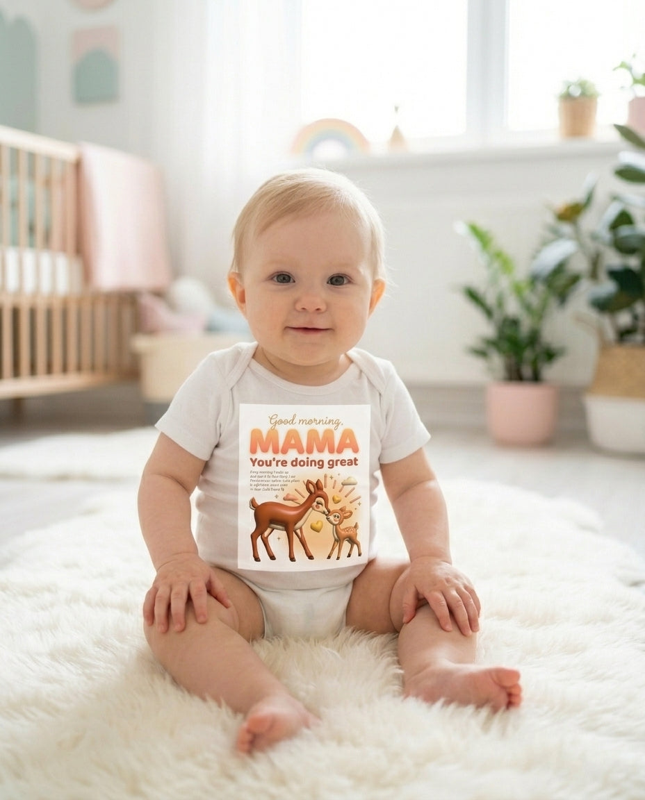 Deer Good Morning Mama Baby Onesie