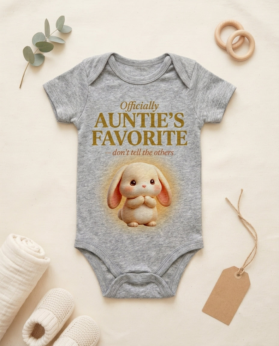 TotKind - Bunny Aunties Favorite - Baby Onesie