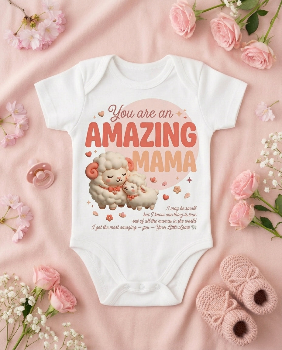 TotKind - Lamb Amazing Mama - Baby Onesie