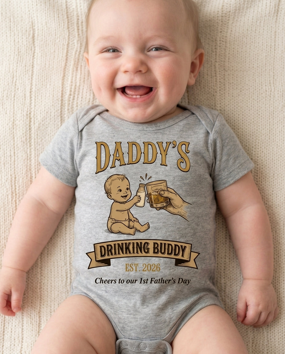 TotKind - Daddy Drinking Buddy - Baby Onesie