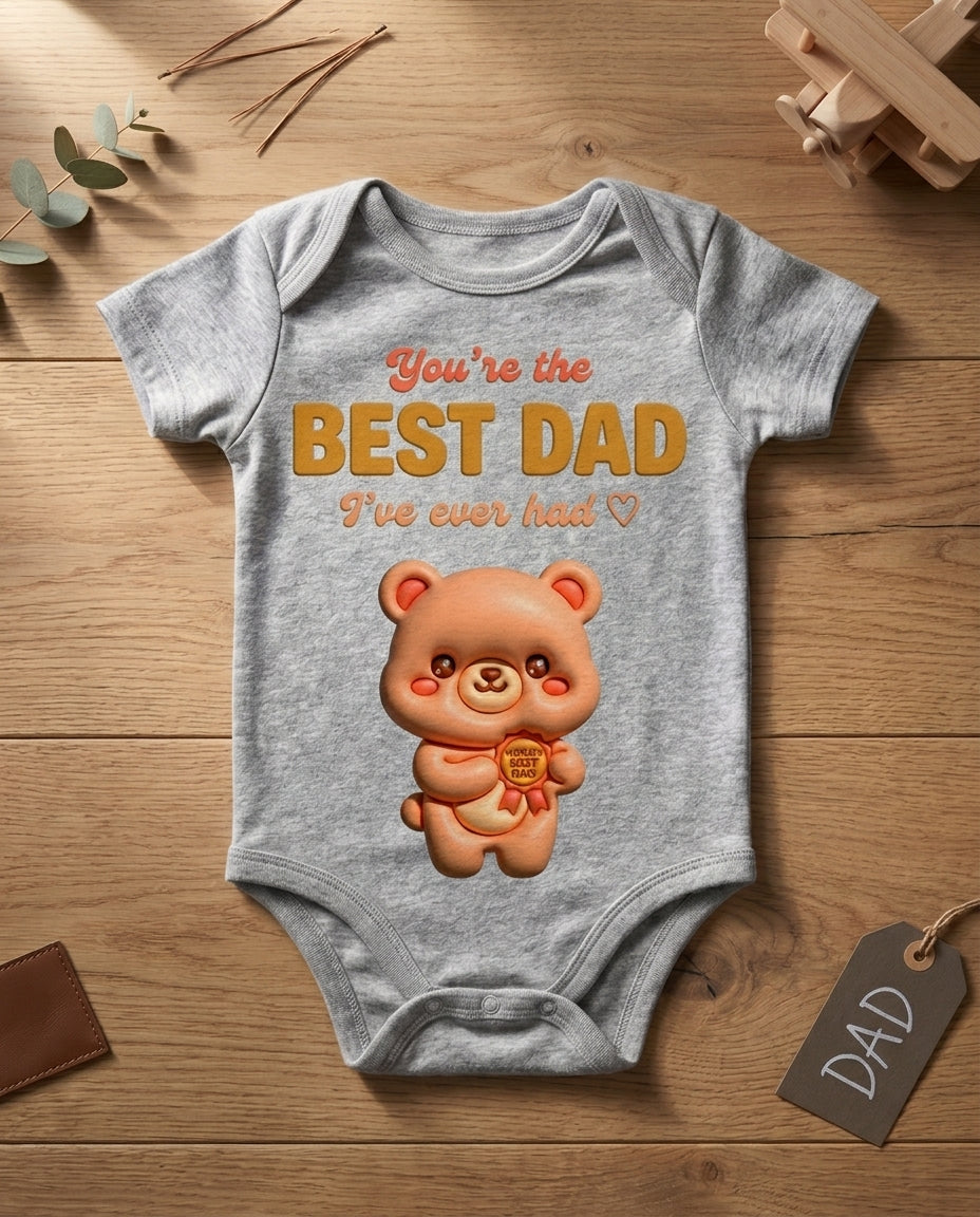 TotKind - Bear Cub Best Dad Ever - Baby Onesie