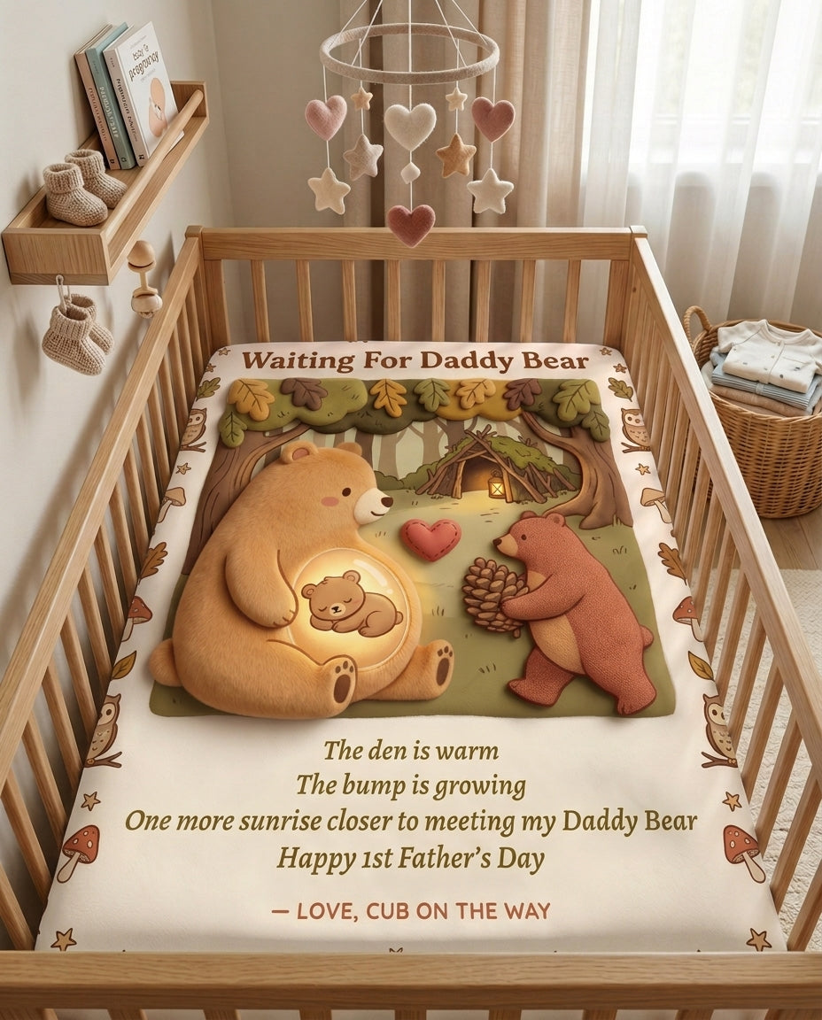 TotKind - Waiting For Daddy Bear - Blanket